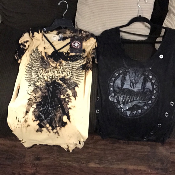 Affliction open back shirt - Picture 5 of 5